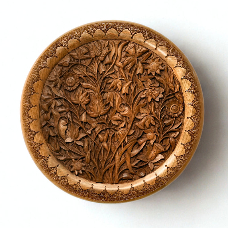 Handcrafted Walnut Wooden Wall Panel