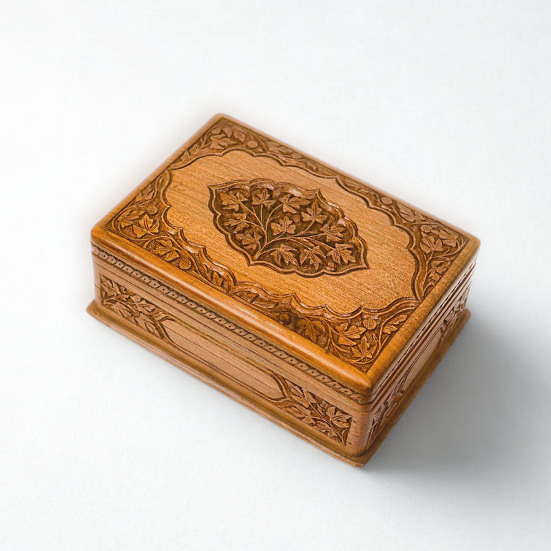 Artisan Carved Jewelry Box