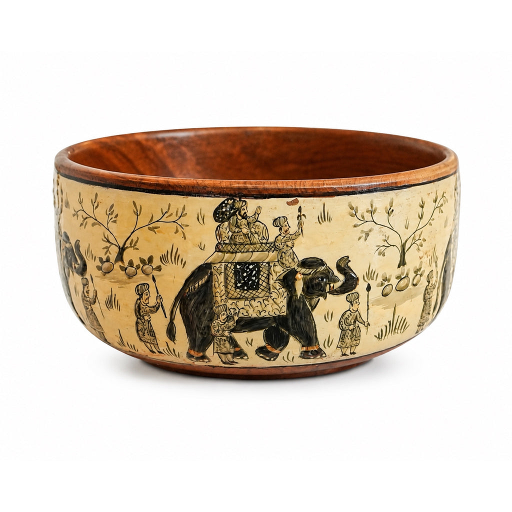 Indian Folk Art Serving Bowl